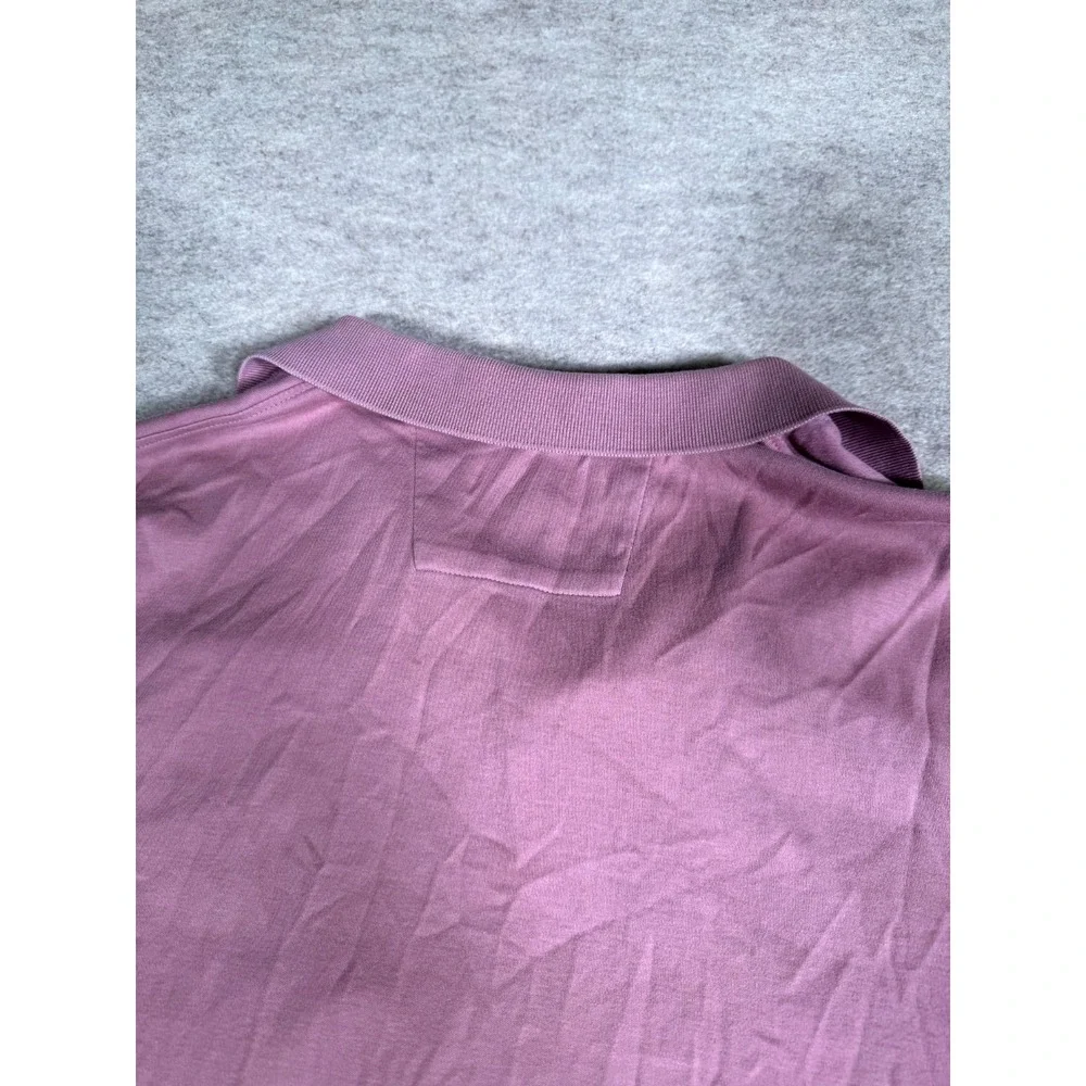 Banana Republic Dress Polo Shirt Mens Medium Pink Cotton Resort Wear Performance